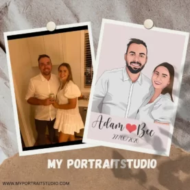 Digital Painting Image | MyPortraitStudio | Couples personalized portrait