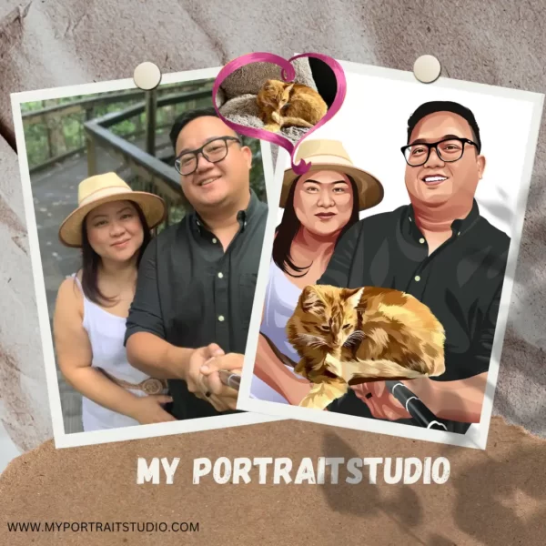 Custom Family Portrait Drawing Image | MyPortraitStudio